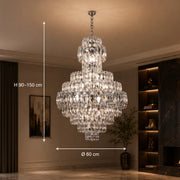 WINDSOR Grande Supremo Crystal Lustr 14xE14, Průměr 60X90cm, Lesklý chrom, Nastavitelná výška - 01_CC800-600X900CH.png