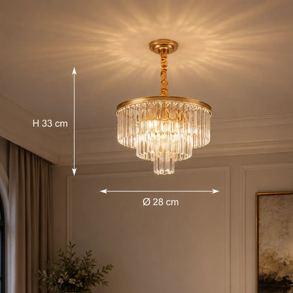 Křišťálový lustr CHAMBORD Petito 3xE14, Průměr 28cm, Matt Gold - 01_CC930-300GD.png