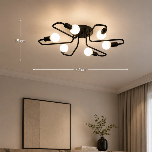 MODERNISTICKÝ lustr Hexa 6, 6x E27, černý, moderní design - 01_LC360-6BK.png