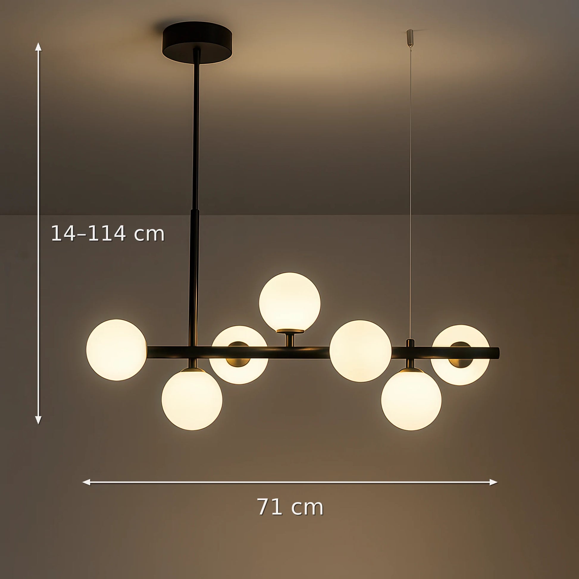 LOFT Pavilion moderní žárovkový lustr, 7x G9, černý, kov, nastavitelná výška - 01_LC800-7BK.png