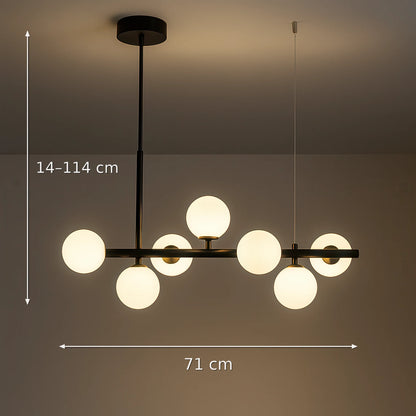 LOFT Pavilion moderní žárovkový lustr, 7x G9, černý, kov, nastavitelná výška - 01_LC800-7BK.png
