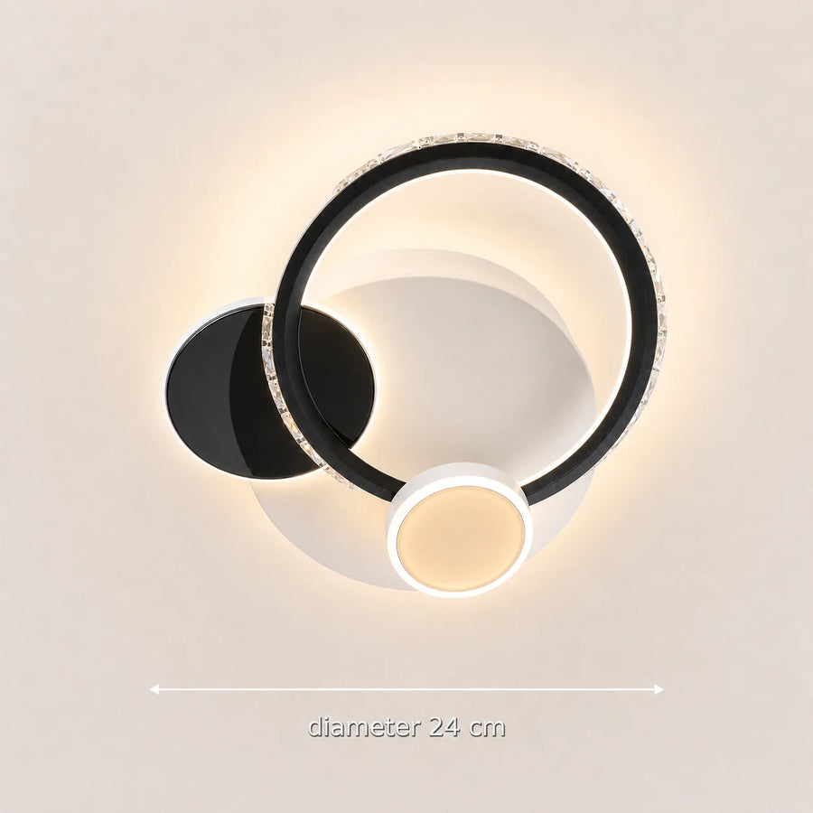 Křišťálový LED lustr PRISMIQ 45W, 3 kruhy, studené/teplé/neutrální světlo, černý - 01_LL654-300BK.png