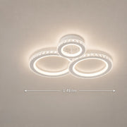LED lustr s dálkovým ovládáním a krystalem NOVA ROTONDA RGB 75W, 3 kruhy, Studené/Teplé/Neutrální světlo, Stmívatelné, Bílá - 01_LT073-3WH.png