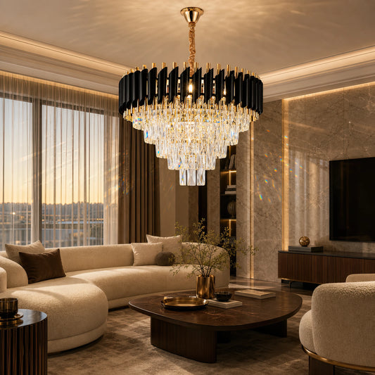 Křišťálový lustr VERSAILLES Elegance 8x E14, Průměr 50cm, Zlatý, Nastavitelná výška - 02_CC900-500GD.png