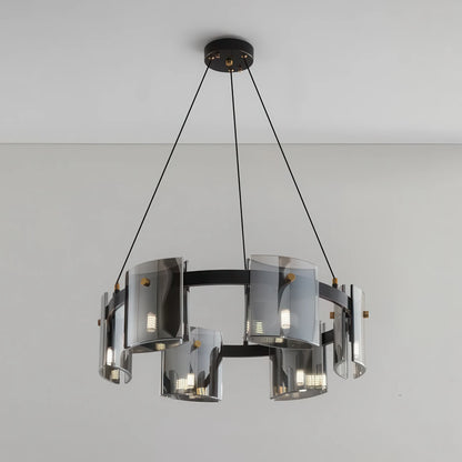 Moderní lustr, Valmontreux Largo, 6xG9, Průměr 60 cm, Černý, Nastavitelná výška - 02_CM360-600BK.png