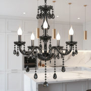 Křišťálový lustr ALNWICK Eleganza, 5xE14, Průměr 48cm, Černý, Nastavitelná výška - 03_CC125-5BK.png