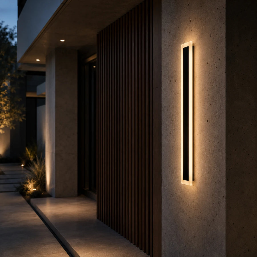 Venkovní nástěnné LED svítidlo Mack, délka 30 cm, 4W, IP65, kov, lineární, černá - 05_AX200-300BK.png