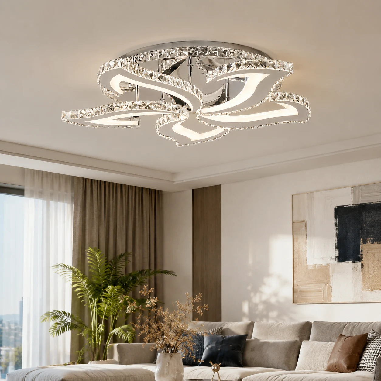 LED lustr s dálkovým ovládáním a krystalem Alejandro RGB 88W, 5 květů, studené/teplé/neutrální světlo, stmívatelný, lesklý chrom - 05_LT071-5.png