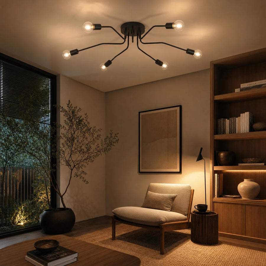 MODERNISTICKÝ lustr Hexa 6, 6x E27, černý, moderní design - 06_LC360-6BK.png