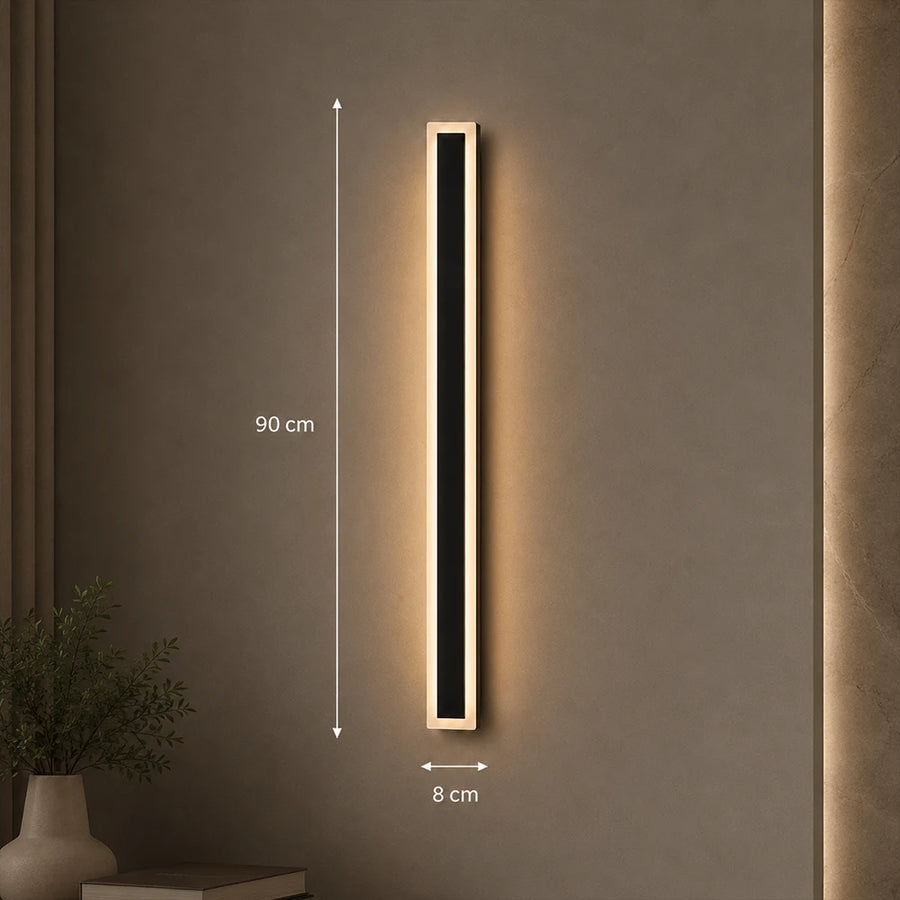 Venkovní nástěnné LED svítidlo Mack, délka 90 cm, 10 W, IP65, kovové, lineární, černé - 08_AX200-900BK.png
