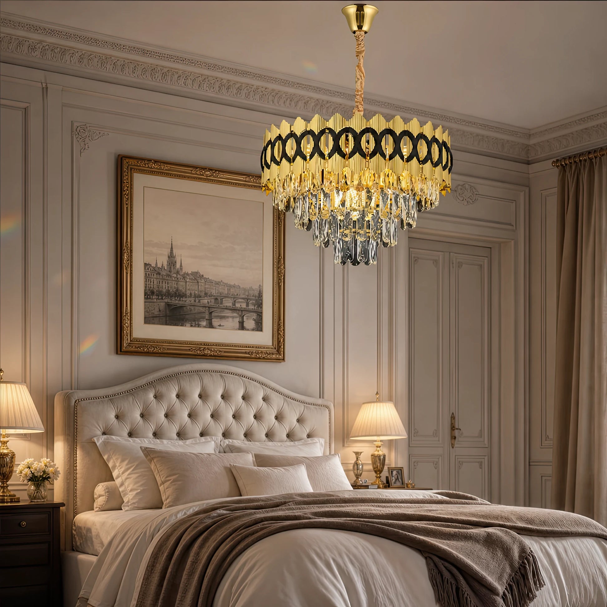 Křišťálový lustr PIERREFONDS Elegance 8x E14, Průměr 48,5 cm, Lesklý zlatý, Nastavitelná výška - 08_CC8942-500.png