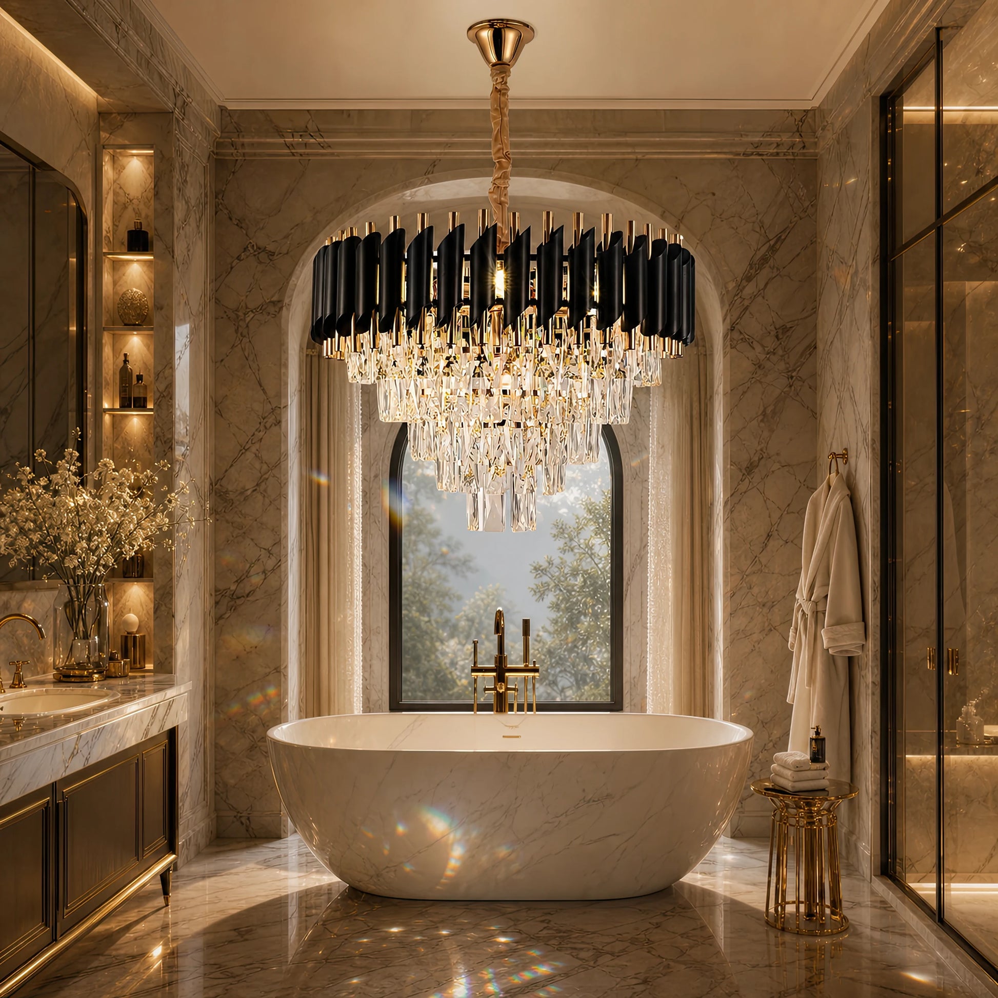 Křišťálový lustr VERSAILLES Elegance 8x E14, Průměr 50cm, Zlatý, Nastavitelná výška - 08_CC900-500GD.png