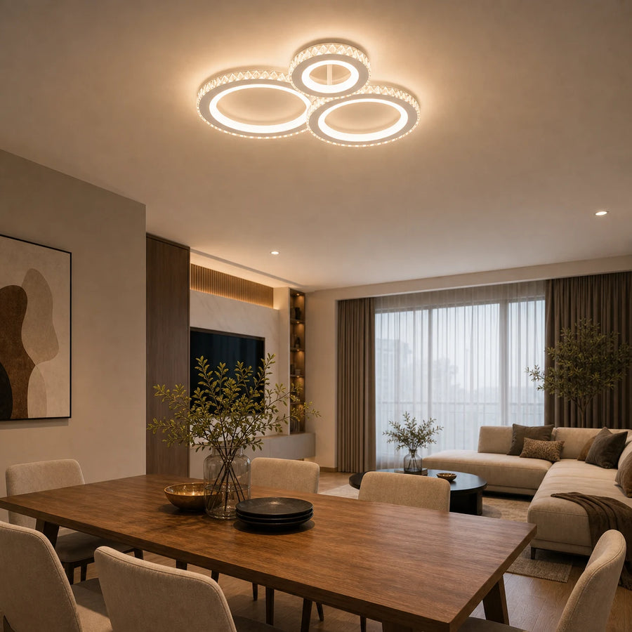 LED lustr s dálkovým ovládáním a krystalem NOVA ROTONDA RGB 75W, 3 kruhy, studené/teplé/neutrální světlo, stmívatelné, bílá - 09_LT073-3WH.png