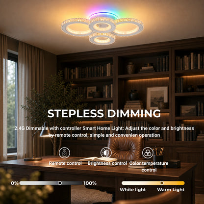LED lustr s dálkovým ovládáním a krystalem NOVA ROTONDA RGB 82W, 4 kruhy, studené/teplé/neutrální světlo, stmívatelné, bílá - 09_LT073-4WH.png