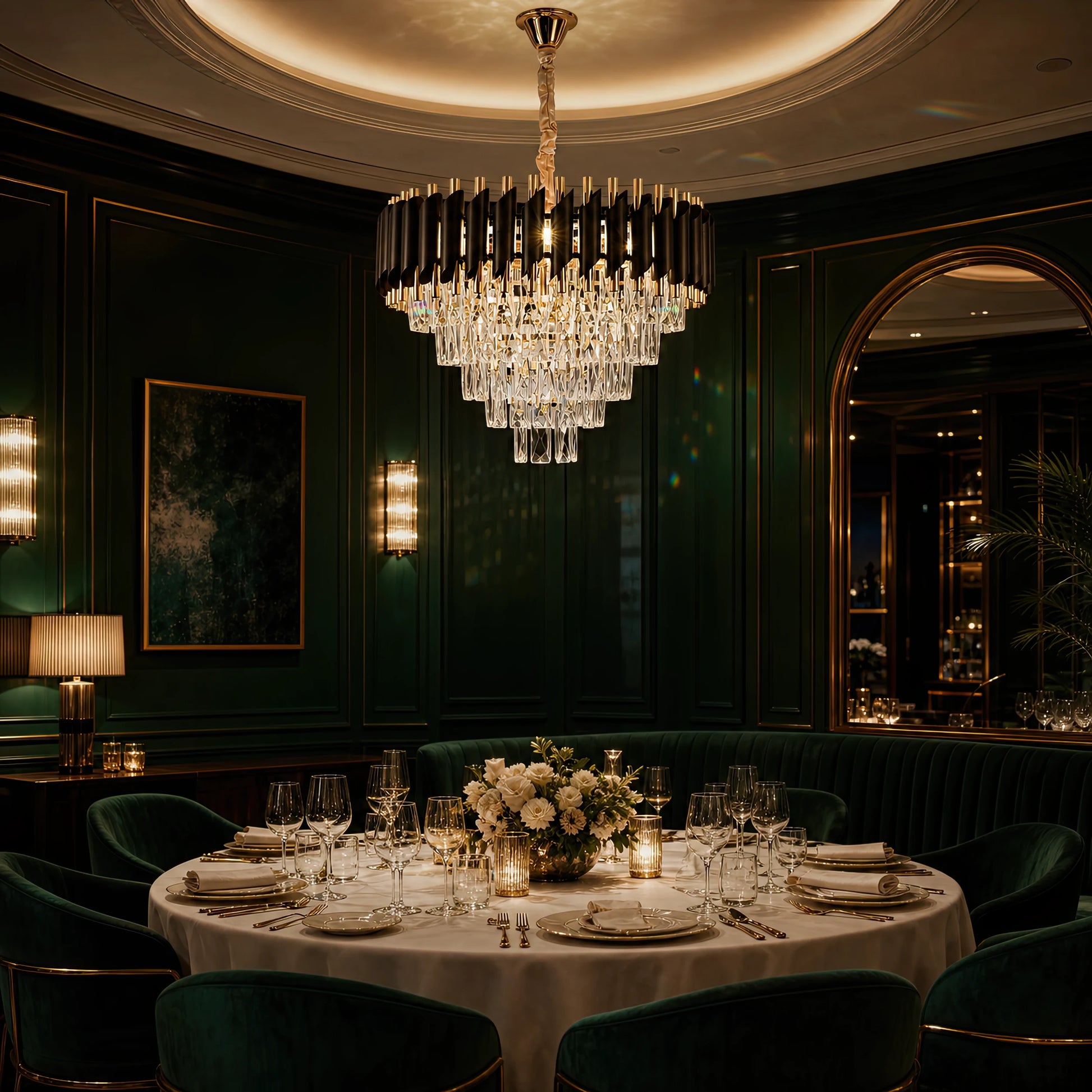 Křišťálový lustr VERSAILLES Elegance 8x E14, Průměr 50cm, Zlatý, Nastavitelná výška - 10_CC900-500GD.png