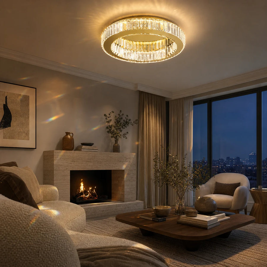 LED lustr s dálkovým ovládáním a krystalem VERTUS 31W, 50cm, Kruh, Studené/Teplé/Neutrální světlo, Stmívatelný, Zlatý - 10_LLC150-500GD.png