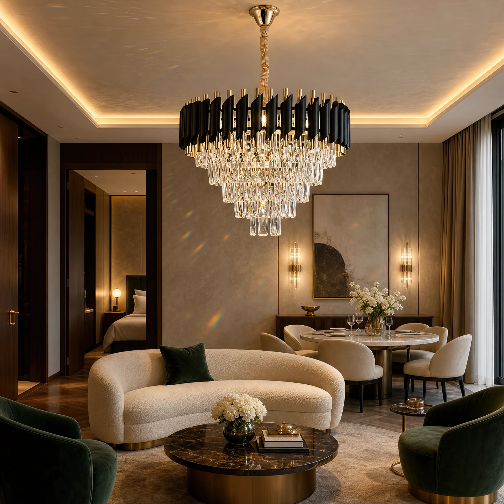 Křišťálový lustr VERSAILLES Elegance 8x E14, Průměr 50cm, Zlatý, Nastavitelná výška - 11_CC900-500GD.png