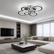 LED lustr s dálkovým ovládáním a krystalem NOVA ROTONDA RGB 145W, 6 kruhů, Studené/Teplé/Neutrální světlo, Stmívatelné, Černá - 11_LT073-6BK.png