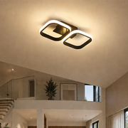 LED lustr VERTEX 21W, 2 čtvercové, lineární, studené/teplé/neutrální světlo, černé LED lustry Výchozí název Alessandro Design