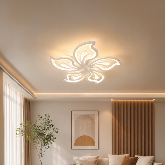 LED lustr s dálkovým ovládáním LILY 86W, 5 Elements, Studené/Teplé/Neutrální světlo, Stmívatelné, Bílý LED lustr s dálkovým ovládáním Výchozí název Alessandro Design