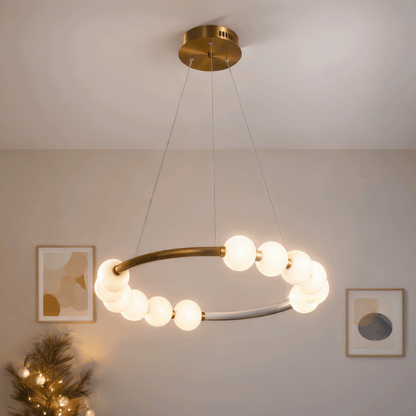 LED závěsné světlo Akrylové Nova 57W s dálkovým ovládáním, stmívatelné, 3000K/4000K/6000K, zlaté, kovové a akrylové LED lustry s dálkovým ovládáním Výchozí název Alessandro Design