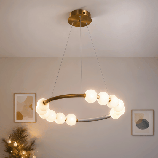 LED závěsné světlo Akrylové Nova 57W s dálkovým ovládáním, stmívatelné, 3000K/4000K/6000K, zlaté, kovové a akrylové LED lustry s dálkovým ovládáním Výchozí název Alessandro Design