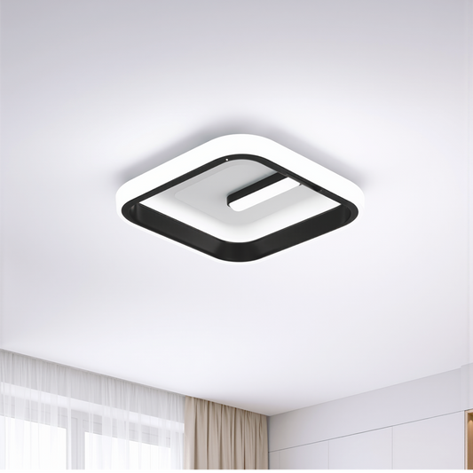 LED lustr VICTORIA 19W, čtvercový, studené/teplé/neutrální světlo, černá, bílá LED lustr Výchozí název Alessandro Design