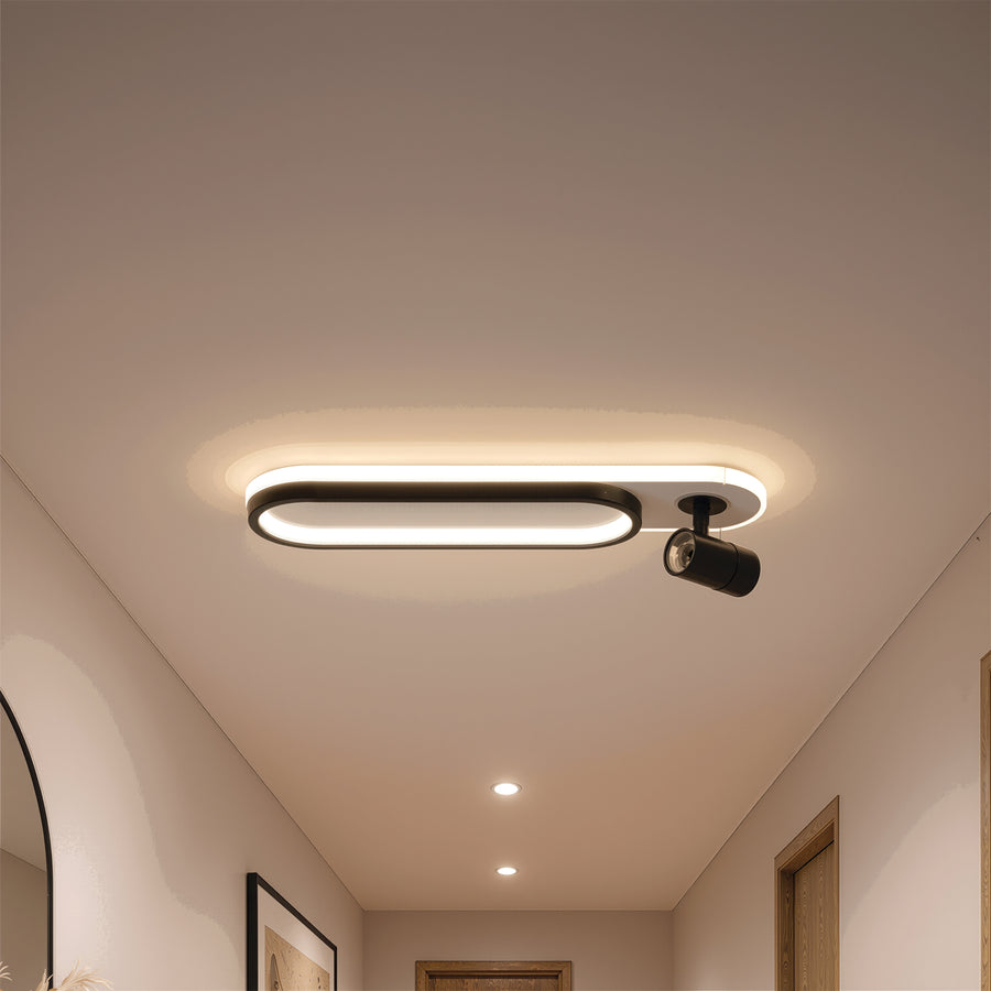 LED lustr s nastavitelným projektorem FISSO Camilla 49W, světlo 3000/4000/6000k, černé LED lustry Výchozí název Alessandro Design