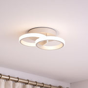 LED lustr VERTEX CIRCULA 21W, 2 kruhy, kovové rámy, studené/teplé/neutrální světlo, bílé LED lustry Výchozí název Alessandro Design