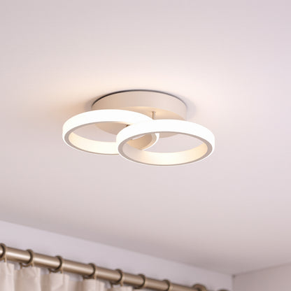 LED lustr VERTEX CIRCULA 21W, 2 kruhy, kovové rámy, studené/teplé/neutrální světlo, bílé LED lustry Výchozí název Alessandro Design