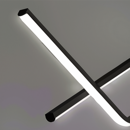 Závěsný LED lustr s dálkovým ovládáním ZIGZAG 27W, studené/teplé/neutrální světlo, stmívatelné, černé, výškově nastavitelné LED lustry s dálkovým ovládáním Výchozí název Alessandro Design