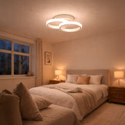 LED lustr VERTEX CIRCULA 21W, 2 kruhy, kovové rámy, studené/teplé/neutrální světlo, bílé LED lustry Výchozí název Alessandro Design