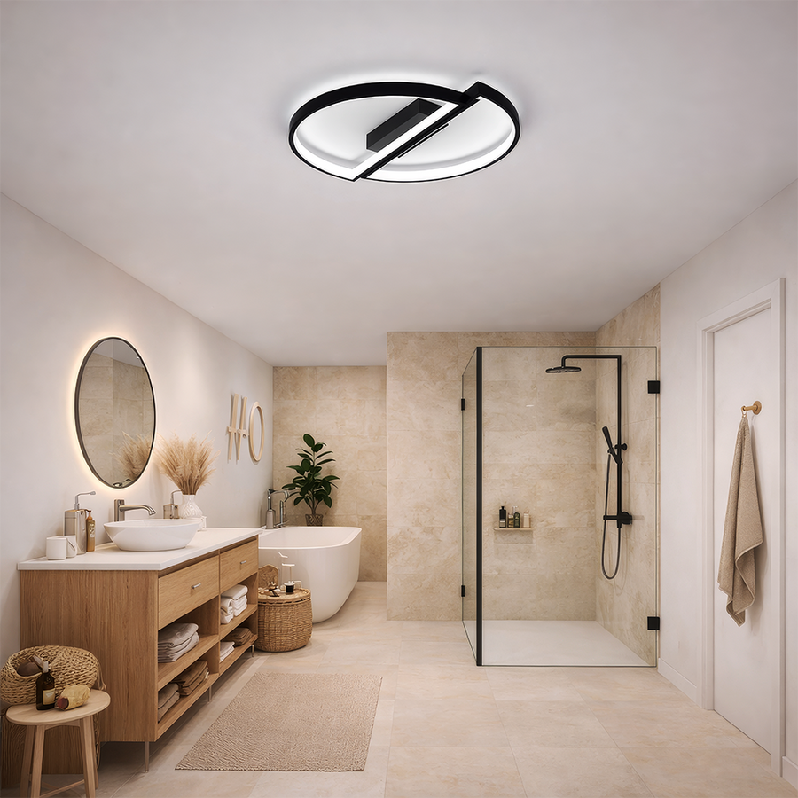 LED lustr s dálkovým ovládáním VECTOR ARCUS 52W, 2 Elements, Studené/Teplé/Neutrální světlo, Stmívatelné, Černé LED lustry s dálkovým ovládáním Výchozí název Alessandro Design