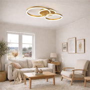 LED lustr s dálkovým ovládáním RINOVA 66W, 2 kruhy, studené/teplé/neutrální světlo, stmívatelné, lesklé zlaté LED lustry s dálkovým ovládáním Výchozí název Alessandro Design