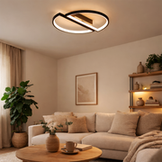 LED lustr s dálkovým ovládáním VECTOR ARCUS 52W, 2 Elements, Studené/Teplé/Neutrální světlo, Stmívatelné, Černé LED lustry s dálkovým ovládáním Výchozí název Alessandro Design