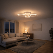 LED lustr s dálkovým ovládáním BETTY 43W, 4 kruhy, studené/teplé/neutrální světlo, stmívatelné, bílý LED lustr s dálkovým ovládáním Výchozí název Alessandro Design