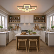 LED lustr s dálkovým ovládáním ELLA 119W, 6 čtverců, studené/teplé/neutrální světlo, stmívatelné, bílý LED lustr s dálkovým ovládáním Výchozí název Alessandro Design