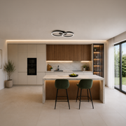 LED lustr s dálkovým ovládáním RIGA LILITH 34W, 2 kruhy, studené/teplé/neutrální světlo, stmívatelné, černé LED lustry s dálkovým ovládáním Výchozí název Alessandro Design