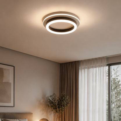 MODERNÍ LED Lustr 25W, Průměr 20cm, Kulatý, Studené/Teplé/Neutrální světlo, Černé LED Lustry Výchozí název Alessandro Design