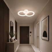 LED lustr s dálkovým ovládáním BETTY 27W, 2 kruhy, studené/teplé/neutrální světlo, stmívatelné, bílý LED lustr s dálkovým ovládáním Výchozí název Alessandro Design