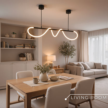 DIVINO LED lustr s flexibilní silikonovou trubicí – 24W, nastavitelné světlo, matná černá Moderní lustry Výchozí název Alessandro Design