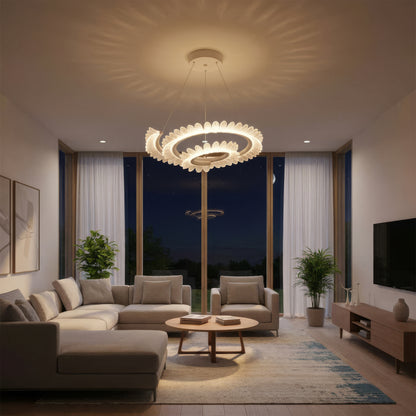 LED lustr s dálkovým ovládáním LT188WH, krystal a kov, 40W, stmívatelný, nastavitelná výška, studené/teplé/neutrální světlo, luxusní osvětlení LED lustry s dálkovým ovládáním Výchozí název Alessandro Design