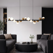 Aurion 29W akrylový LED závěsný lustr s dálkovým ovládáním, stmívatelný, černé zlato, kovové a akrylové LED lustry s dálkovým ovládáním Výchozí název Alessandro Design