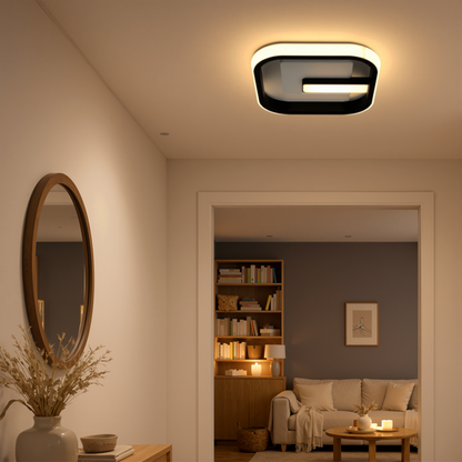 LED lustr VICTORIA 19W, čtvercový, studené/teplé/neutrální světlo, černá, bílá LED lustr Výchozí název Alessandro Design