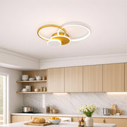 LED lustr s dálkovým ovládáním KILLIAN 80W, 4 kruhy, studené/teplé/neutrální světlo, stmívatelné, zlaté LED lustry s dálkovým ovládáním Výchozí název Alessandro Design