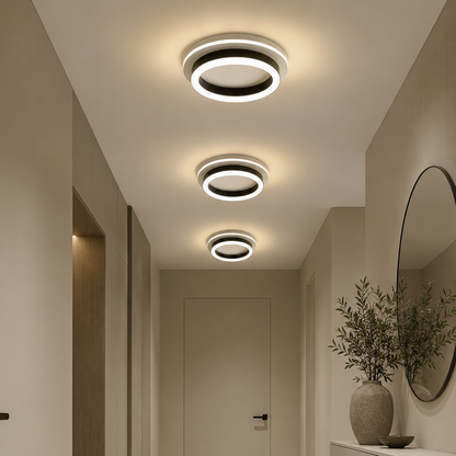 MODERNÍ LED Lustr 25W, Průměr 20cm, Kulatý, Studené/Teplé/Neutrální světlo, Černé LED Lustry Výchozí název Alessandro Design