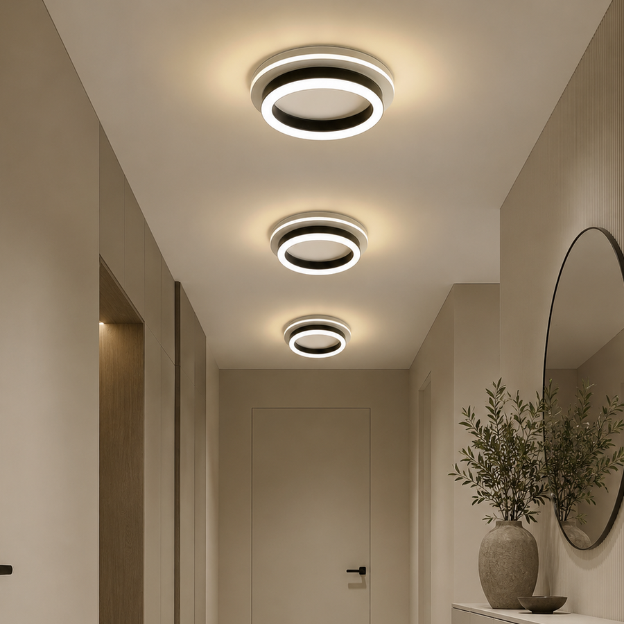 MODERNÍ LED Lustr 25W, Průměr 20cm, Kulatý, Studené/Teplé/Neutrální světlo, Černé LED Lustry Výchozí název Alessandro Design