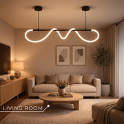 DIVINO LED lustr s flexibilní silikonovou trubicí – 24W, nastavitelné světlo, matná černá Moderní lustry Výchozí název Alessandro Design