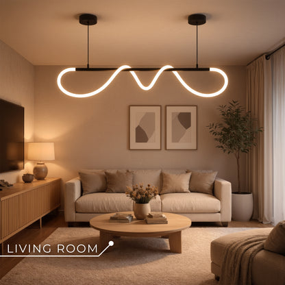 DIVINO LED lustr s flexibilní silikonovou trubicí – 24W, nastavitelné světlo, matná černá Moderní lustry Výchozí název Alessandro Design