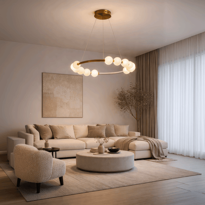 LED závěsné světlo Akrylové Nova 57W s dálkovým ovládáním, stmívatelné, 3000K/4000K/6000K, zlaté, kovové a akrylové LED lustry s dálkovým ovládáním Výchozí název Alessandro Design
